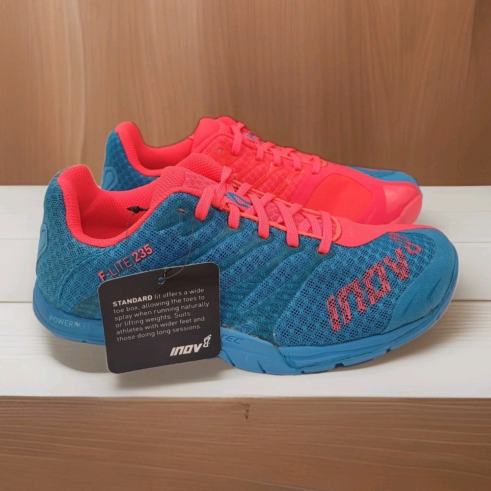 Inov-8 F-Lite 235‎ Womens Training Shoes Blue Pink Cross Trainers US 6 NEW